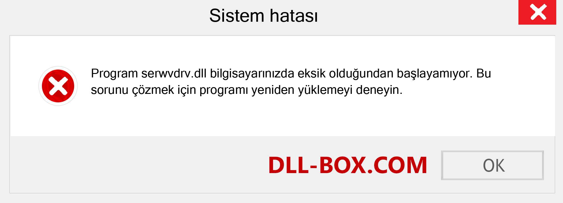 serwvdrv.dll dosyası eksik mi? Windows 7, 8, 10 için İndirin - Windows'ta serwvdrv dll Eksik Hatasını Düzeltin, fotoğraflar, resimler